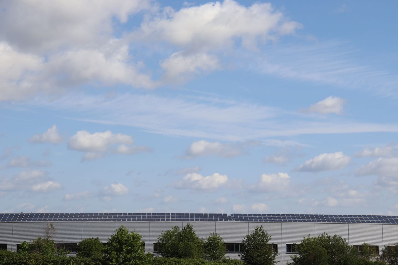 solar panels for warehousing, typical install